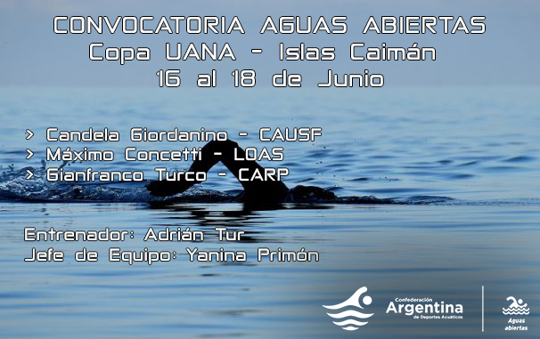 Convocatoria Copa UANA de Aguar Abiertas