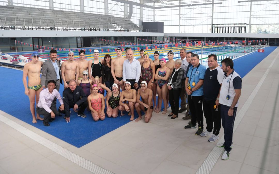Fernando Terrilli estuvo presente en la inauguración de la pileta olímpica