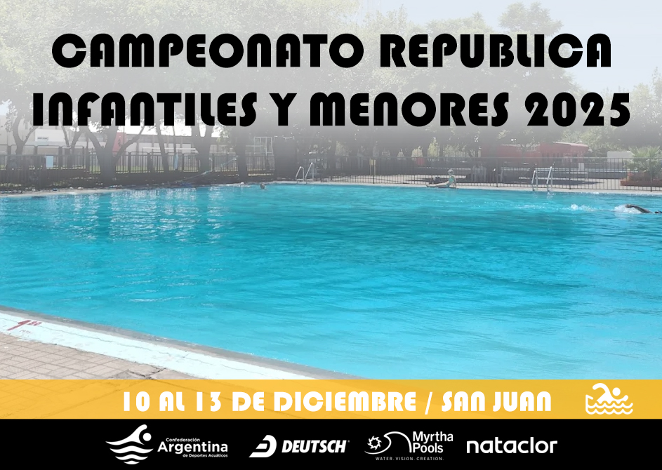RESULTADOS CAMPEONATO REPUBLICA INFANTILES Y MENORES 10 AL 13/12/2025 – SAN JUAN
